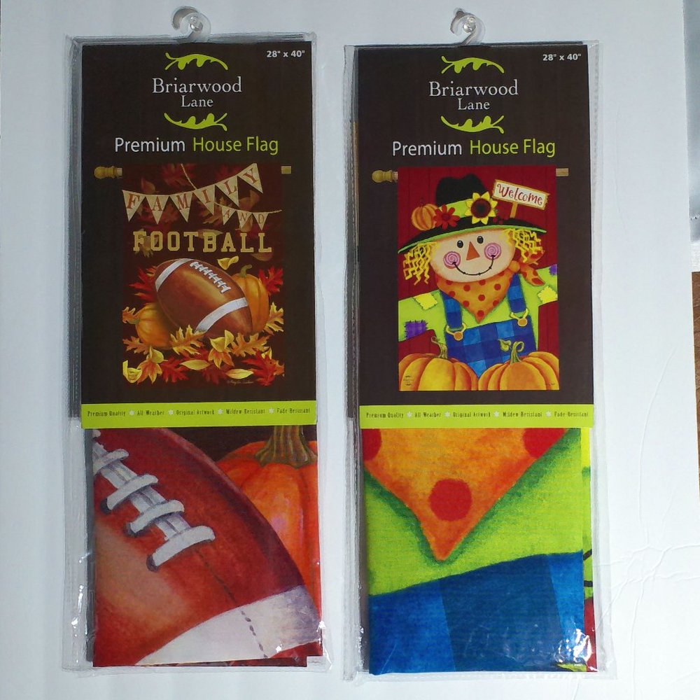 2 pack - Autumn  and Fall  (40" x 28") Outdoor House Flags